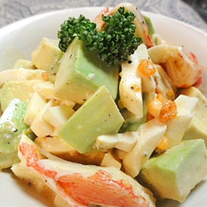 カニカマアボカドの卵マヨポン酢あえ レシピ 作り方 By Leopoo 楽天レシピ